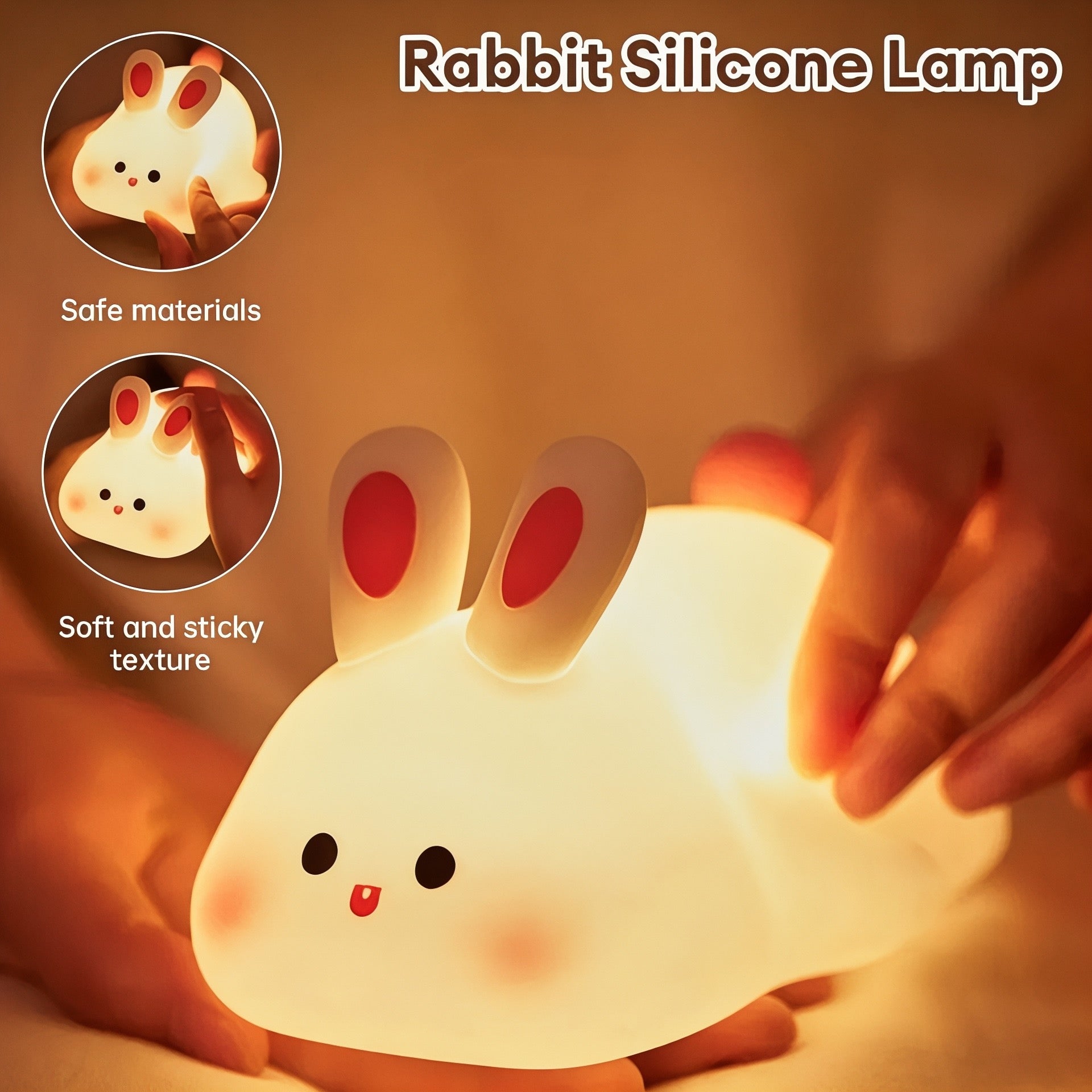 Soft Glow Rabbit LED Night Light