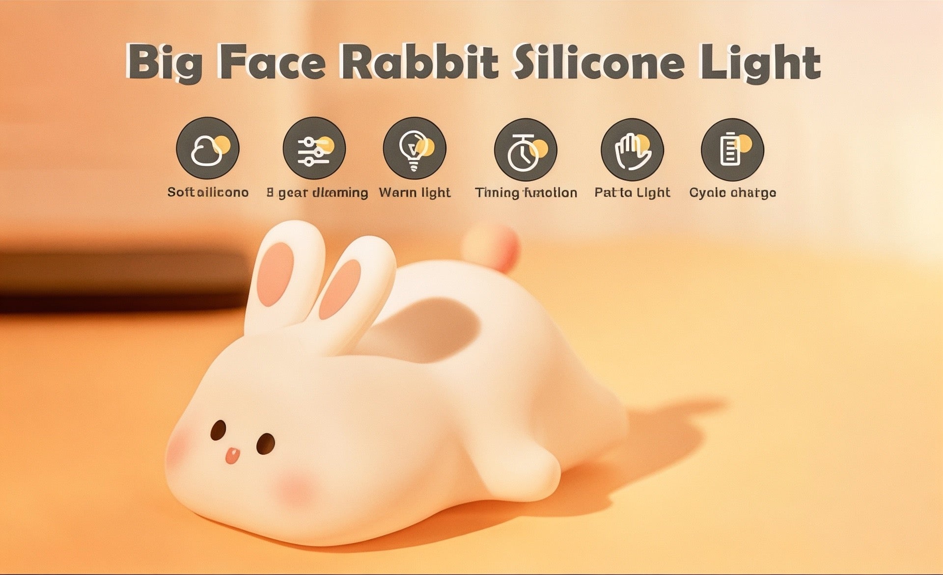 Soft Glow Rabbit LED Night Light